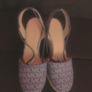 Ladies Michael Kors wedge denim sandals